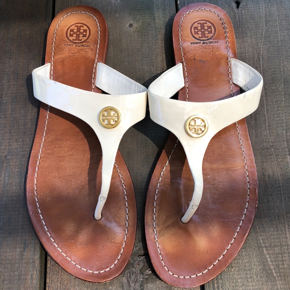 Tory Burch white sandals size 11
